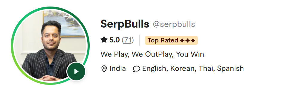 Fiverr Profile Screenshot